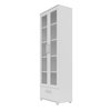 Manhattan Comfort Bookcase, 5- Shelf, White 75AMC6